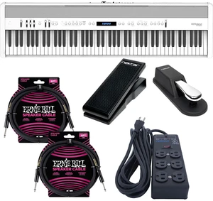 Roland FP-60X Portable Digital Piano (White), Sustain Pedal, Nektar NX-P, (2) ErnieBall Cables, Furman SS6B Bundle Roland FP-60X Portable Digital Piano (White), Sustain Pedal, Nektar NX-P, (2) ErnieBall Cables, Furman SS6B Bundle