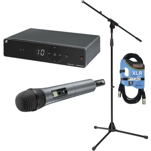 Sennheiser XSW 1-835 Wireless Handheld Mic, Mic Stand, XLR Cable Bundle Sennheiser XSW 1-835 Wireless Handheld Mic, Mic Stand, XLR Cable Bundle