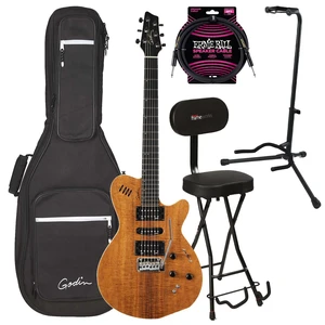 Godin (041497) xtSA Koa Electric Guitar, Natural, Gator GFW-GTR-1000, Gator GFW-GTR-SEAT, ErnieBall Cable Bundle Godin (041497) xtSA Koa Electric Guitar, Natural, Gator GFW-GTR-1000, Gator GFW-GTR-SEAT, ErnieBall Cable Bundle