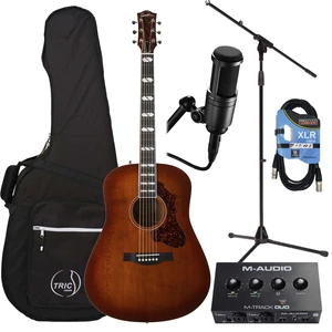 Godin (047918) Metropolis EQ Limited, Havana Burst, AT2020 Mic, Mic Stand, XLR Cable, M-Audio M-Track Duo Bundle Godin (047918) Metropolis EQ Limited, Havana Burst, AT2020 Mic, Mic Stand, XLR Cable, M-Audio M-Track Duo Bundle