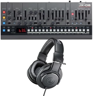 Roland Boutique JX-08 Synthesizer Module, Audio Technica ATH-M20X Bundle Roland Boutique JX-08 Synthesizer Module, Audio Technica ATH-M20X Bundle