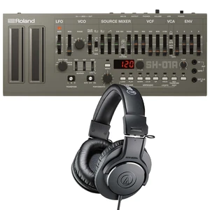 Roland SH-01A Boutique Series Synthesizer with Sequencer, AT ATH-M20X Bundle Roland SH-01A Boutique Series Synthesizer with Sequencer, AT ATH-M20X Bundle