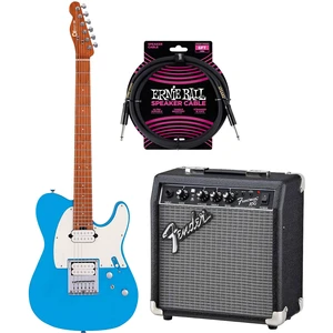 Charvel Pro-Mod So-Cal Style 2 24 HT HH Robins Egg Blue, Fender Frontman 10G Amp, ErnieBall Cable Bundle Charvel Pro-Mod So-Cal Style 2 24 HT HH Robins Egg Blue, Fender Frontman 10G Amp, ErnieBall Cable Bundle