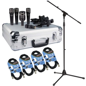 Audix DP4 Instrument Mic Pack, (4) XLR Cables, Mic Stand Bundle Audix DP4 Instrument Mic Pack, (4) XLR Cables, Mic Stand Bundle