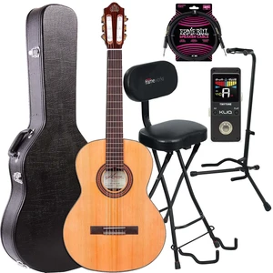 Kremona Fiesta FC Acoustic Guitar w/ Case, KLIQ TinyTune, Gator GFW-GTR-1000 and GFW-GTR-SEAT, ErnieBall Cable Bundle Kremona Fiesta FC Acoustic Guitar w/ Case, KLIQ TinyTune, Gator GFW-GTR-1000 and GFW-GTR-SEAT, ErnieBall Cable Bundle