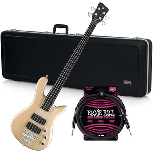 Warwick RockBass Streamer 4-String Bass Natural Transparent Satin, Gator GC-Bass Case, ErnieBall Cable Bundle Warwick RockBass Streamer 4-String Bass Natural Transparent Satin, Gator GC-Bass Case, ErnieBall Cable Bundle