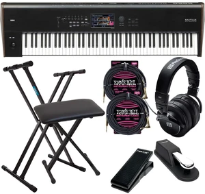Korg Nautilus 88 Synthesizer Workstation, Keyboard Stand and Bench, Presonus HD9, Sustain Pedal, Nektar NX-P, (2) ErnieBall 1/4 Cables Bundle Korg Nautilus 88 Synthesizer Workstation, Keyboard Stand and Bench, Presonus HD9, Sustain Pedal, Nektar NX-P, (2) ErnieBall 1/4 Cables Bundle