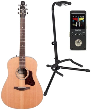Seagull Guitars S6 Cedar Original, Acoustic Guitar Natural, Gator GFW-GTR-1000 Stand, KLIQ TinyTune Bundle Seagull Guitars S6 Cedar Original, Acoustic Guitar Natural, Gator GFW-GTR-1000 Stand, KLIQ TinyTune Bundle