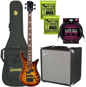 Spector EuroBolt 4 Bass Guitar Tobacco Sunburst Gloss, Fender Rumble 25 v3 Amp, ErnieBall Cable, (2) Ernie Ball 2832 Bundle Spector EuroBolt 4 Bass Guitar Tobacco Sunburst Gloss, Fender Rumble 25 v3 Amp, ErnieBall Cable, (2) Ernie Ball 2832 Bundle