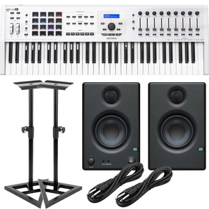 Arturia KeyLab MKII 61 White, Presonus Eris 3.5, Monitor Stands, (2) 1/4 Cables Bundle Arturia KeyLab MKII 61 White, Presonus Eris 3.5, Monitor Stands, (2) 1/4 Cables Bundle