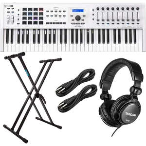 Arturia KeyLab MKII 61 White, Stand, (2) 1/4 Cables, Tascam TH02 Bundle Arturia KeyLab MKII 61 White, Stand, (2) 1/4 Cables, Tascam TH02 Bundle