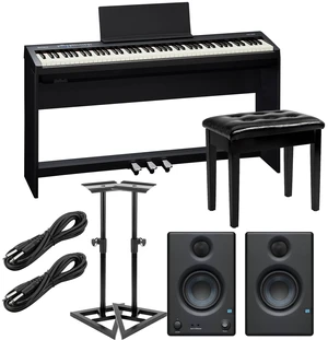 Roland FP-30X Digital Piano with Speakers (Black), KSC-70 - KPD-70, Bonnlo Padded Bench, Presonus Eris3.5, Monitor Stands, (2) 1/4 Cables Bundle Roland FP-30X Digital Piano with Speakers (Black), KSC-70 - KPD-70, Bonnlo Padded Bench, Presonus Eris3.5, Monitor Stands, (2) 1/4 Cables Bundle