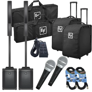 (2) Electro-Voice Evolve 50M Powered Speaker (Top Cover Included), (2) EV Rolling Case, (2) PG48 Mic, (2) XLR Cables, Furman (SS6B) Bundle (2) Electro-Voice Evolve 50M Powered Speaker (Top Cover Included), (2) EV Rolling Case, (2) PG48 Mic, (2) XLR Cables, Furman (SS6B) Bundle