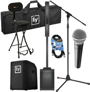 Electro-Voice Evolve 50M Powered Speaker (Top Cover Included), Gator GFW-GTR-SEAT, EVOLVE50-SUBCVR, Mic Stand, SM58 Mic, XLR Cable Bundle Electro-Voice Evolve 50M Powered Speaker (Top Cover Included), Gator GFW-GTR-SEAT, EVOLVE50-SUBCVR, Mic Stand, SM58 Mic, XLR Cable Bundle