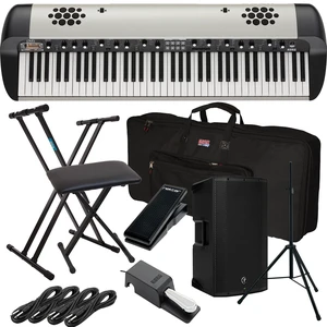 Korg SV-2SP 73-Key Stage Piano w/ Speakers (Creme) (Korg DS-2H Included), Mackie Thump12A, Speaker Stand, Keyboard Stand, Bench,Gator GKB-76 Bag, Nektar NX-P, (4) 1/4 Cables Bundle Korg SV-2SP 73-Key Stage Piano w/ Speakers (Creme) (Korg DS-2H Included), Mackie Thump12A, Speaker Stand, Keyboard Stand, Bench,Gator GKB-76 Bag, Nektar NX-P, (4) 1/4 Cables Bundle