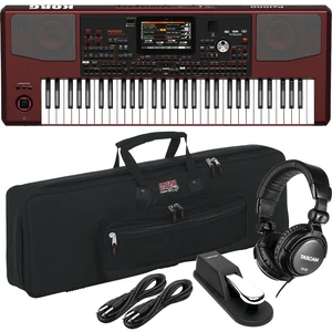 Korg Pa1000 61-Key Professional Arranger with Speakers, Keyboard Stand, Bench, Gator GKB76 Bag, Sustain Pedal, Tascam TH02, (2) 1/4 Cables Bundle Korg Pa1000 61-Key Professional Arranger with Speakers, Keyboard Stand, Bench, Gator GKB76 Bag, Sustain Pedal, Tascam TH02, (2) 1/4 Cables Bundle