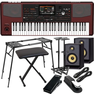 Korg Pa1000 61-Key Professional Arranger with Speakers, (2) KRK RP5G4 Monitor, Monitor Stands, Neewer Stand, Bench, Sustain Pedal, Nektar NX-P, (2) 1/4 Cables Bundle Korg Pa1000 61-Key Professional Arranger with Speakers, (2) KRK RP5G4 Monitor, Monitor Stands, Neewer Stand, Bench, Sustain Pedal, Nektar NX-P, (2) 1/4 Cables Bundle