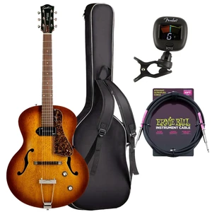 Godin (031986) 5th Avenue Electric Guitar Cognac Burst, ErnieBall Guitar Cable, Fender FT-2 Tuner, Guitar Bag Backpack Bundle Godin (031986) 5th Avenue Electric Guitar Cognac Burst, ErnieBall Guitar Cable, Fender FT-2 Tuner, Guitar Bag Backpack Bundle