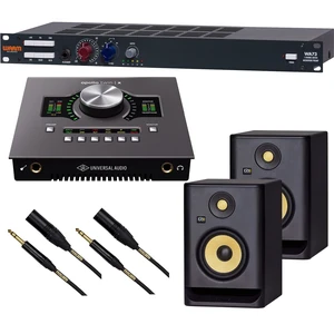Warm Audio WA73 Single-Channel Microphone Preamp, Universal Audio Apollo X Duo HE, (2) KRK RP5G4 Monitor, (2) Mogami XLR to 1/4 Bundle Warm Audio WA73 Single-Channel Microphone Preamp, Universal Audio Apollo X Duo HE, (2) KRK RP5G4 Monitor, (2) Mogami XLR to 1/4 Bundle