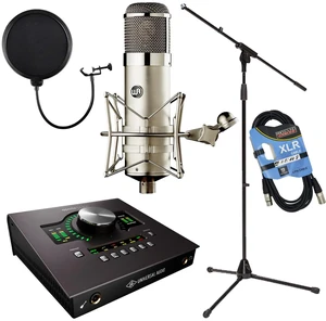 Warm Audio WA-47 Large-Diaphragm Tube Condenser, Universal Audio Apollo Twin x Duo HE, Mic Stand, Pop Filter, XLR Cable Bundle Warm Audio WA-47 Large-Diaphragm Tube Condenser, Universal Audio Apollo Twin x Duo HE, Mic Stand, Pop Filter, XLR Cable Bundle