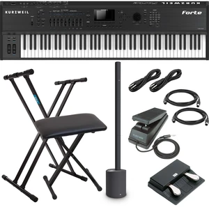 Kurzweil Forte 88-key Stage Piano (Foot Pedal Included), LD Systems Maui 5, Studiologic VFP-2 Pedal, Keyboard Stand, Bench, Kurzweil CC-1, (2) Midi Cables, (2) 1/4 Cables Bundle Kurzweil Forte 88-key Stage Piano (Foot Pedal Included), LD Systems Maui 5, Studiologic VFP-2 Pedal, Keyboard Stand, Bench, Kurzweil CC-1, (2) Midi Cables, (2) 1/4 Cables Bundle