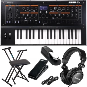 Roland Jupiter-Xm Portable Synthesizer, Keyboard Stand, Bench, Dust Cover, Sustain Pedal, Nektar NX-P, (2) 1/4 Cable, Tascam TH02 Bundle Roland Jupiter-Xm Portable Synthesizer, Keyboard Stand, Bench, Dust Cover, Sustain Pedal, Nektar NX-P, (2) 1/4 Cable, Tascam TH02 Bundle