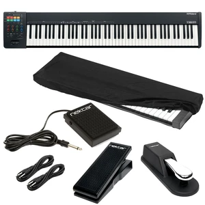 Roland A-88MKII MIDI Keyboard Controller, Dust Cover, Sustain Pedal, Nektar NP-1, Nektar NX-P, (2) 1/4 Cables Bundle Roland A-88MKII MIDI Keyboard Controller, Dust Cover, Sustain Pedal, Nektar NP-1, Nektar NX-P, (2) 1/4 Cables Bundle