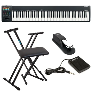 Roland A-88MKII MIDI Keyboard Controller, Keyboard Stand, Bench, Sustain Pedal, Nektar NP-1 Bundle Roland A-88MKII MIDI Keyboard Controller, Keyboard Stand, Bench, Sustain Pedal, Nektar NP-1 Bundle