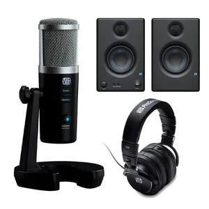 PreSonus Revelator USB Mic, Presonus Eris 3.5 Monitors, Presonus HD9 Headphones Bundle PreSonus Revelator USB Mic, Presonus Eris 3.5 Monitors, Presonus HD9 Headphones Bundle