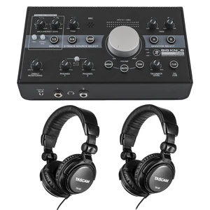 Mackie Big Knob Studio Monitor Controller, (2) Tascam TH02 headphones Bundle Mackie Big Knob Studio Monitor Controller, (2) Tascam TH02 headphones Bundle