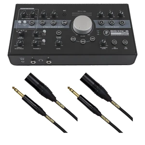 Mackie Big Knob Studio Plus Monitor Controller, (2) Mogami XLR to 1/4 10FT Cables Bundle Mackie Big Knob Studio Plus Monitor Controller, (2) Mogami XLR to 1/4 10FT Cables Bundle