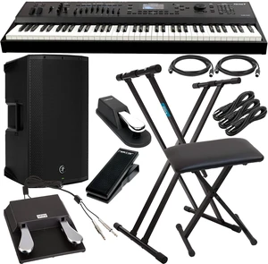 Kurzweil Forte 7 76-Key Stage Piano, Keyboard Stand, Bench, Mackie Thump12A, Studiologic VFP 2, Sustain Pedal (Included), Nektar NX-P, (3) 1/4 Cables, (2) Midi Cables Bundle Kurzweil Forte 7 76-Key Stage Piano, Keyboard Stand, Bench, Mackie Thump12A, Studiologic VFP 2, Sustain Pedal (Included), Nektar NX-P, (3) 1/4 Cables, (2) Midi Cables Bundle