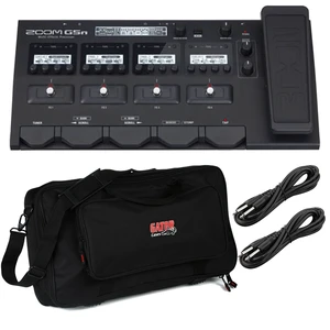 Zoom G5n Multi-Effect Unit, Gator GK-2110 Gig Bag, (2) 1/4 Cable Bundle Zoom G5n Multi-Effect Unit, Gator GK-2110 Gig Bag, (2) 1/4 Cable Bundle