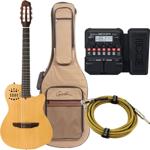 Godin (032150) ACS-SA Nylon String Cedar Top Guitar, Zoom G1X Effects Processor, GLS 15 FT Guitar Cable Bundle Godin (032150) ACS-SA Nylon String Cedar Top Guitar, Zoom G1X Effects Processor, GLS 15 FT Guitar Cable Bundle