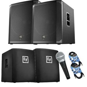 (2) Electro-Voice ELX200-18SP, (2) ELX200-18SP Cover, (1) PG48 Mic, (2) XLR cables Bundle (2) Electro-Voice ELX200-18SP, (2) ELX200-18SP Cover, (1) PG48 Mic, (2) XLR cables Bundle