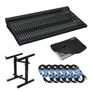 Mackie 3204VLZ4 32-Channel 4-Bus FX Mixer with USB, Dust Cover for 3204VLZ4, Rockville RXS20 Stand, 6x XLR Cables Bundle Mackie 3204VLZ4 32-Channel 4-Bus FX Mixer with USB, Dust Cover for 3204VLZ4, Rockville RXS20 Stand, 6x XLR Cables Bundle
