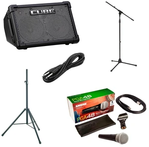 Roland CUBE Street EX - 1/4 Cable - PG48 Mic - Mic Stand - Speaker Roland CUBE Street EX - 1/4 Cable - PG48 Mic - Mic Stand - Speaker