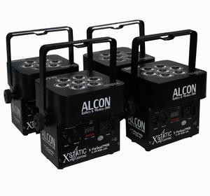 ProX X-PARQUAD7WDBx4 Alcon ParQuad Wireless and Battery Powered Light Fixture, Black (4-Pack) ProX X-PARQUAD7WDBx4 Alcon ParQuad Wireless and Battery Powered Light Fixture, Black (4-Pack)