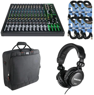 Mackie ProFX16v3 16-Channel Sound Reinforcement Mixer with Built-In FX + Tascam TH-02 Studio Headphones + Gator Cases G-MIXERBAG-1818 Padded Nylon and (6) XLR Cables 15FT. Mackie ProFX16v3 16-Channel Sound Reinforcement Mixer with Built-In FX + Tascam TH-02 Studio Headphones + Gator Cases G-MIXERBAG-1818 Padded Nylon and (6) XLR Cables 15FT.