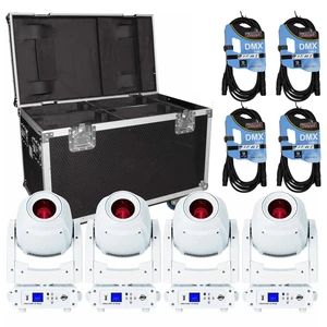 (4) American DJ Focus Spot 4Z Pearl 200W LED Moving Head Spot Fixtures with Road Case Package (4) American DJ Focus Spot 4Z Pearl 200W LED Moving Head Spot Fixtures with Road Case Package