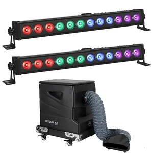 American DJ Entour Ice Low-Lying Tour-Grade Fog Machines + (2) LED Stage Lights, OPPSK 21'' 36W 12LEDs Stage Wash Light + American DJ Entour Ice Low-Lying Tour-Grade Fog Machines + (2) LED Stage Lights, OPPSK 21'' 36W 12LEDs Stage Wash Light +