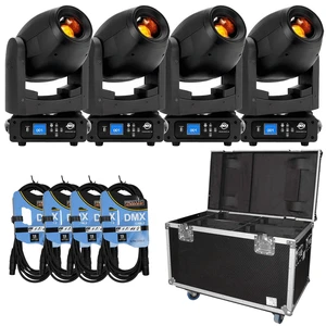 (4) American DJ Focus Spot 4Z 200W LED Moving Head Spot Fixtures with Road Case Package (4) American DJ Focus Spot 4Z 200W LED Moving Head Spot Fixtures with Road Case Package