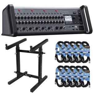 Zoom LiveTrak L-20R 20-Channel Digital Mixer-Recorder for Stage Use + Rockville Portable Mixer Stand - Adjustable Height and Width! (RXS20 ) and Cables. Zoom LiveTrak L-20R 20-Channel Digital Mixer-Recorder for Stage Use + Rockville Portable Mixer Stand - Adjustable Height and Width! (RXS20 ) and Cables.