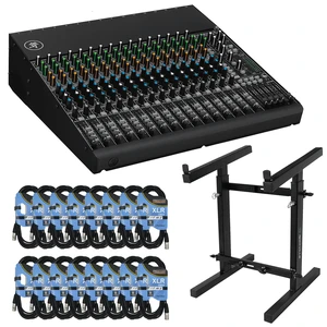 Mackie 1604VLZ4 16-Channel 4-Bus Compact Mixer + Rockville Portable Mixer Stand - Adjustable Height and Width! (RXS20 ) and (16) XLR Cables. Mackie 1604VLZ4 16-Channel 4-Bus Compact Mixer + Rockville Portable Mixer Stand - Adjustable Height and Width! (RXS20 ) and (16) XLR Cables.