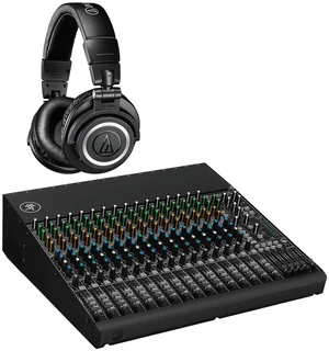 Mackie 1604VLZ4 16-Channel 4-Bus Compact Mixer + Audio-Technica Consumer ATH-M50xBT Wireless Over-Ear Headphones Mackie 1604VLZ4 16-Channel 4-Bus Compact Mixer + Audio-Technica Consumer ATH-M50xBT Wireless Over-Ear Headphones