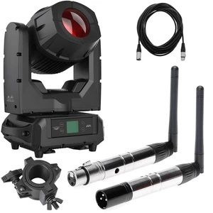American DJ Hydro Beam X1 - IP65 Moving Head Fixture + 2pcs DMX512 DMX Dfi DJ Wireless system Receiver or Transmitter 2.4G for Stage Lighting Control + DMX Cable and Clamp. American DJ Hydro Beam X1 - IP65 Moving Head Fixture + 2pcs DMX512 DMX Dfi DJ Wireless system Receiver or Transmitter 2.4G for Stage Lighting Control + DMX Cable and Clamp.