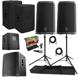 (2) Electro-Voice ZLX-12BT 12" Powered Bluetooth Loudspeakers and Subwoofer Package. (2) Electro-Voice ZLX-12BT 12" Powered Bluetooth Loudspeakers and Subwoofer Package.