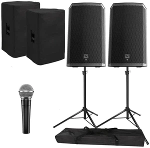 Electro-Voice ZLX-12BT Active 12" Bluetooth Speaker Package with Vocal Microphone Covers, & Stands Electro-Voice ZLX-12BT Active 12" Bluetooth Speaker Package with Vocal Microphone Covers, & Stands