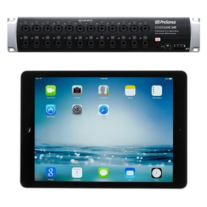 PreSonus StudioLive 24R - 26-Input, 32-Channel Series III Stage Box and Rack Mixe + Apple iPad Air 16GB, Wi-Fi - space gray. PreSonus StudioLive 24R - 26-Input, 32-Channel Series III Stage Box and Rack Mixe + Apple iPad Air 16GB, Wi-Fi - space gray.