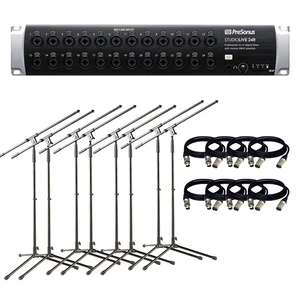 PreSonus StudioLive 24R - 26-Input, 32-Channel Series III Stage Box and Rack Mixe + Tripod Mic Stand (8) XLR Cables. PreSonus StudioLive 24R - 26-Input, 32-Channel Series III Stage Box and Rack Mixe + Tripod Mic Stand (8) XLR Cables.